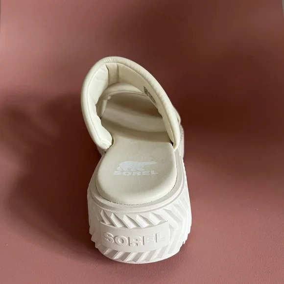 NWOT Sorel size 7.5 ONA STREETWORKS SLIDE SANDAL, color: chalk - Picture 4 of 6